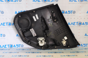 Door trim card rear left Nissan Leaf 13-17 black, armrest leather, tears, scratches