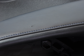 Door trim card rear left Nissan Leaf 13-17 black, armrest leather, tears, scratches