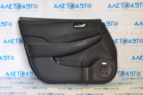 Door trim card front left Nissan Leaf 13-17 black with black insert leather, armrest leather, BOSE