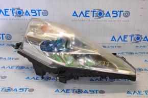Front right headlight complete Nissan Leaf 11-17 LED without fastening, cracks on glass