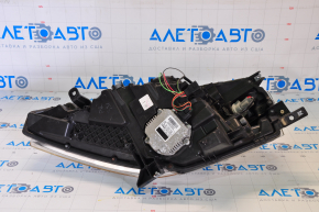 Front right headlight complete Nissan Leaf 11-17 LED without fastening, cracks on glass