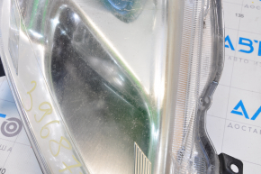 Front right headlight complete Nissan Leaf 11-17 LED without fastening, cracks on glass
