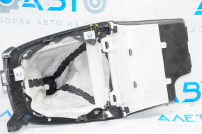 Mazda 6 shifter pad 13-15 pre-rest, manual transmission, black, leather, broken crepe, leather tear