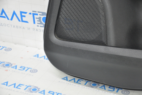 Door trim card rear right Ford Edge 15-18 black leather with beige insert worn