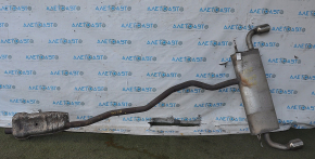 Rear muffler with barrel Ford Edge 15-18 2.0T AWD without catalytic converter