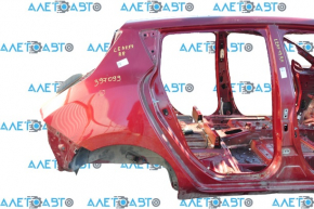 Quarter wing rear right Nissan Leaf 13-17 red NAH on the body, bump
