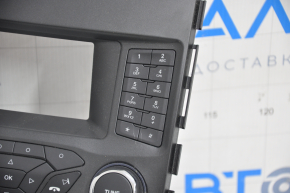Radio and climate control panel Ford Edge 15-18 auto, dual zone for a small monitor scratches on buttons