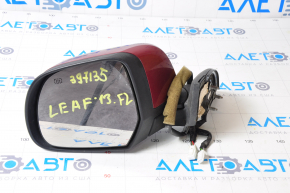 Side mirror left Nissan Leaf 13-17 9 pins, 5+4, heated, camera, red