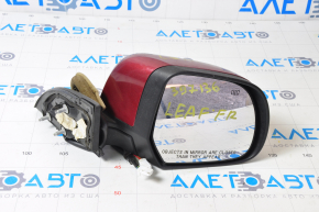 Side mirror right Nissan Leaf 13-17 9 pins, 5+4, heated, camera, red
