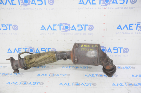 Intake pipe with catalytic converter Ford Edge 15-18 2.0T, mesh on corrugation is torn