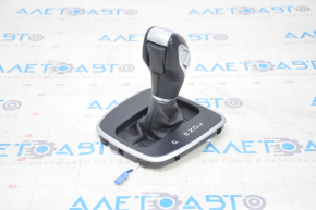 Gear knob with shifter cover Ford C-max MK2 13-18 leather black, chrome trim