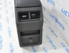 Central console with armrest Ford Edge 15-18 black without heating scratches