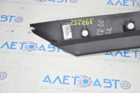 Upper right trunk door trim Ford Edge 15 - black plastic turned white, scratch