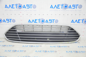 Front bumper grille upper Ford C-max MK2 13-16 usa prerest, sand on chrome, non-factory holes