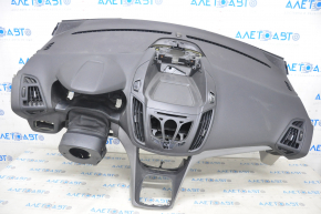 Torpedo front panel without AIRBAG Ford C-max MK2 13-18 black, no overlay