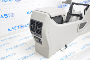 Central console armrest Ford C-max MK2 13-18 beige leather, scratches, tear