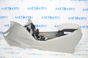 Central console armrest Ford C-max MK2 13-18 beige leather, scratches, tear