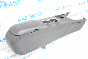 Central console armrest and cup holders Ford Mustang mk6 15- complete leather black, cracked leather, chrome peeling