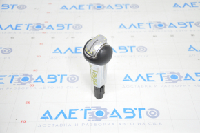 Gear knob Ford Mustang mk6 15- leather black swollen chrome