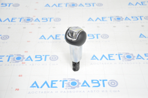 Gear knob Ford Mustang mk6 15- leather black swollen chrome