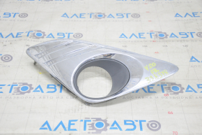 Fog light frame right Toyota Camry v50 12-14 usa XLE chrome, sand