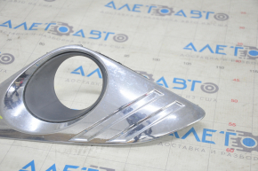 Fog light frame right Toyota Camry v50 12-14 usa XLE chrome, sand