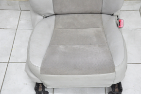 Passenger seat Toyota Camry v50 12-14 usa without airbag, electric, heated, gray leather + suede, dry-cleanable