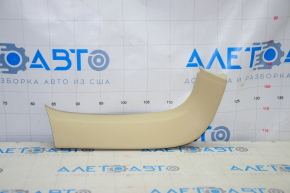 Left trunk door trim Toyota Highlander 14-19 beige, plastic turned white