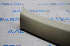 Left trunk door trim Toyota Highlander 14-19 beige, plastic turned white