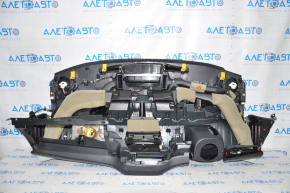Torpedo front panel with AIRBAG Toyota Prius 50 16 black with gray for small display, peeled varnish