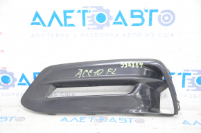 Left bumper grille Honda Accord 18-22 under fog lights, black gloss, break fastening