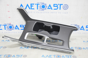 Center console trim cup holders Honda Accord 18-22 gray, worn