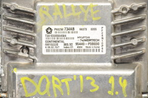 ECU engine computer with key Dodge Dart 13-16 2.4 with TCM 68258734AB, with IGNITION MODULE 56046803AK, opened by TCM
