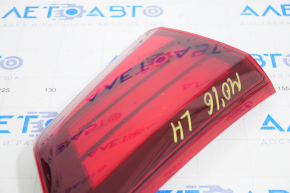 Inner taillight trunk lid left Mitsubishi Outlander 16-21 usa rest, broken corner, needs polishing