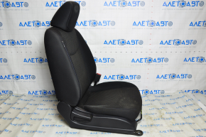 Passenger seat Nissan Leaf 13-17 without airbag, mechanical, heated, cloth black, for dry cleaning