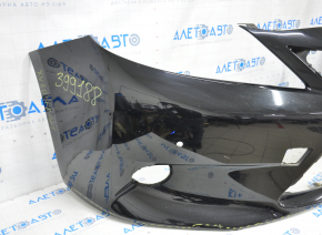 Bare front bumper Lexus ES300h ES350 13-15 pre-restoration for parking sensors black dented and sawed bottom, broken mount