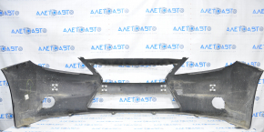 Bare front bumper Lexus ES300h ES350 13-15 pre-restoration for parking sensors black dented and sawed bottom, broken mount