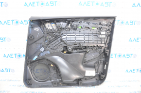 Door trim card front left Audi Q5 80A 18-20 black, with wood insert, brown armrest
