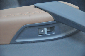 Door trim card rear right Audi Q5 80A 18-20 black, with wood insert, brown armrest, with window lift control