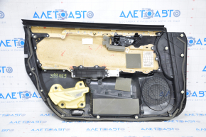 Door trim card front right Lexus ES300h ES350 13-18 black leather, molding under dark wood scratches