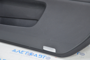 Door trim card front right Lexus ES300h ES350 13-18 black leather, molding under dark wood scratches