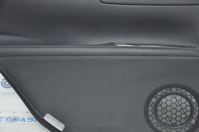 Door trim card rear left Lexus ES300h ES350 13-18 black leather, molding under dark wood scratches