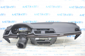 Torpedo front panel with AIRBAG Audi Q5 80A 18-20 black with wood insert