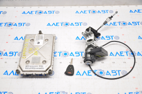 ECU Engine Computer with Key Jeep Compass 11-16 2.4 with Ignition Switch Mopar 4685719AI, with IMMOBILIZER CONTROL MODULE 05026225AQ, Worn Key
