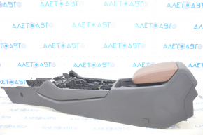 Central console armrest and cup holders Audi Q5 80A 18-24 black, brown armrest