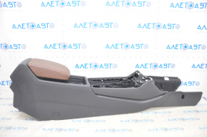 Central console armrest and cup holders Audi Q5 80A 18-24 black, brown armrest