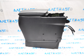 Central console armrest Lexus RX350 RX450h 10-15 leather black, scratches, worn, broken fasteners