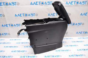 Central console armrest Lexus RX350 RX450h 10-15 leather black, scratches, worn, broken fasteners