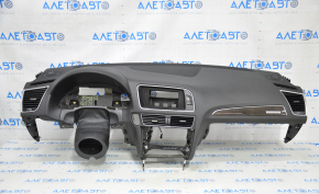 Torpedo front panel with AIRBAG Audi Q5 8R 09-17 black Bang and Olufsen, dark wood trim