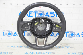 Naked steering wheel Jeep Renegade 15 - black leather, without cushion and buttons, with overlay